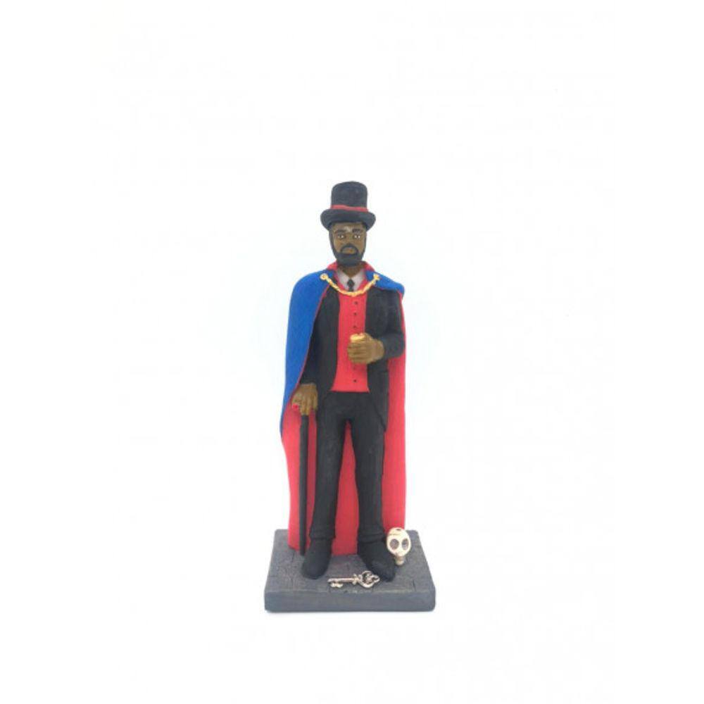 Imagem Exu Cartola Tranca Ruas Escultura Resina Estatua 16cm