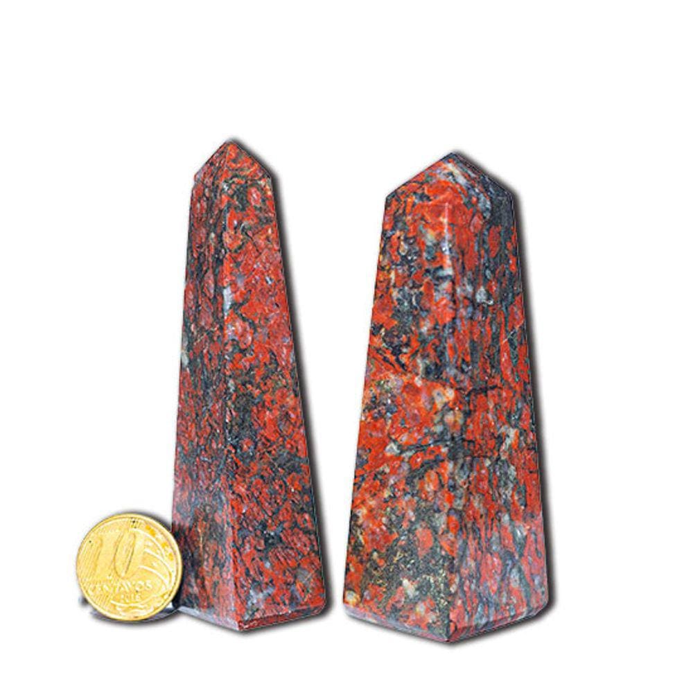 Obelisco Unakita Brasileira Lapidação Manual 6 a 9 cm