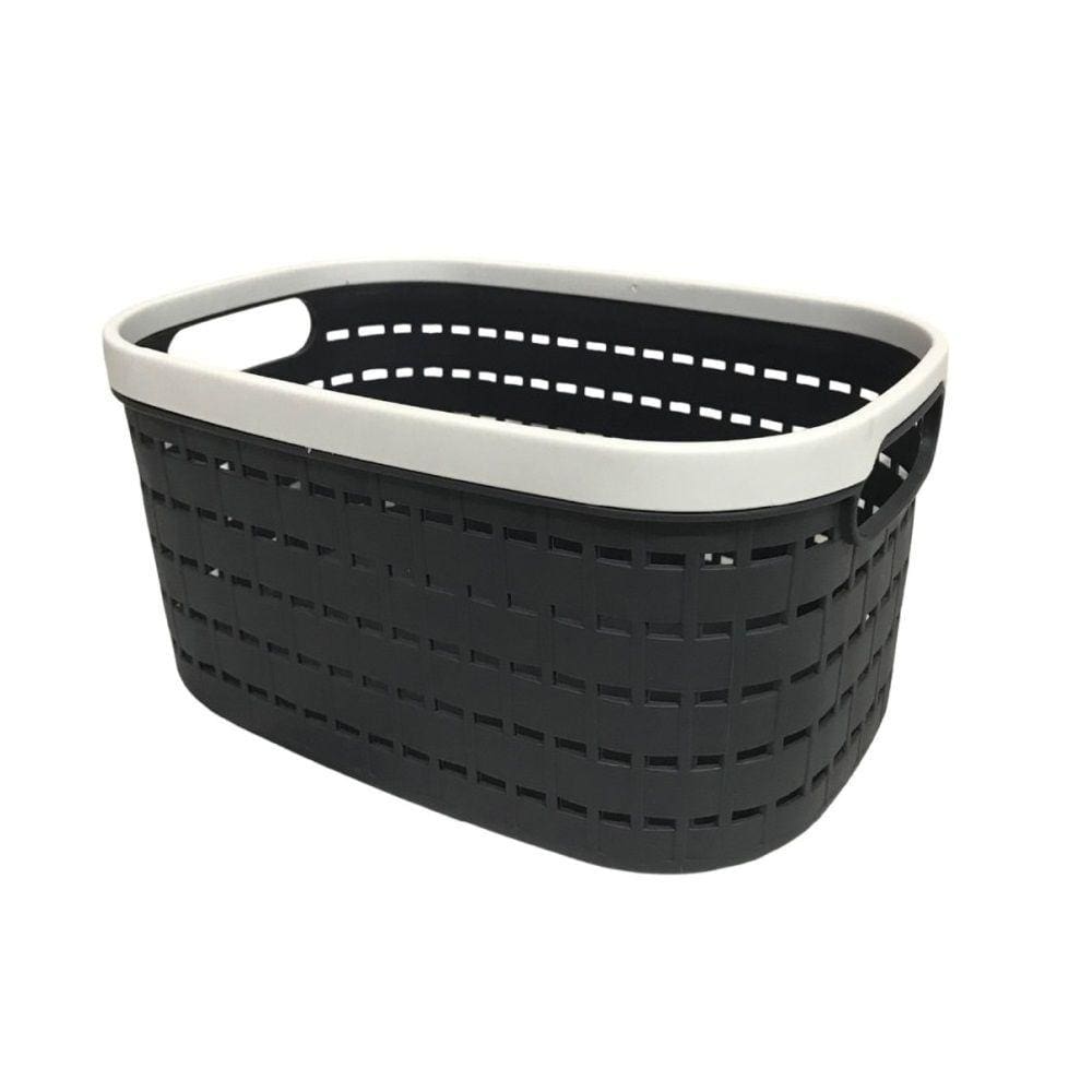 Cesto Organizador de plástico Multiúso Vazado c/ Alça 29,5cm