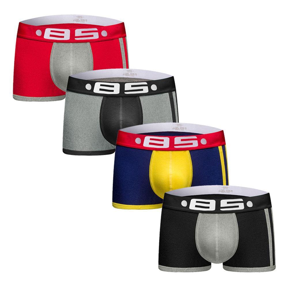Kit 4 Cuecas Boxer Algodão CosLargo Premium Elioutlet Colors