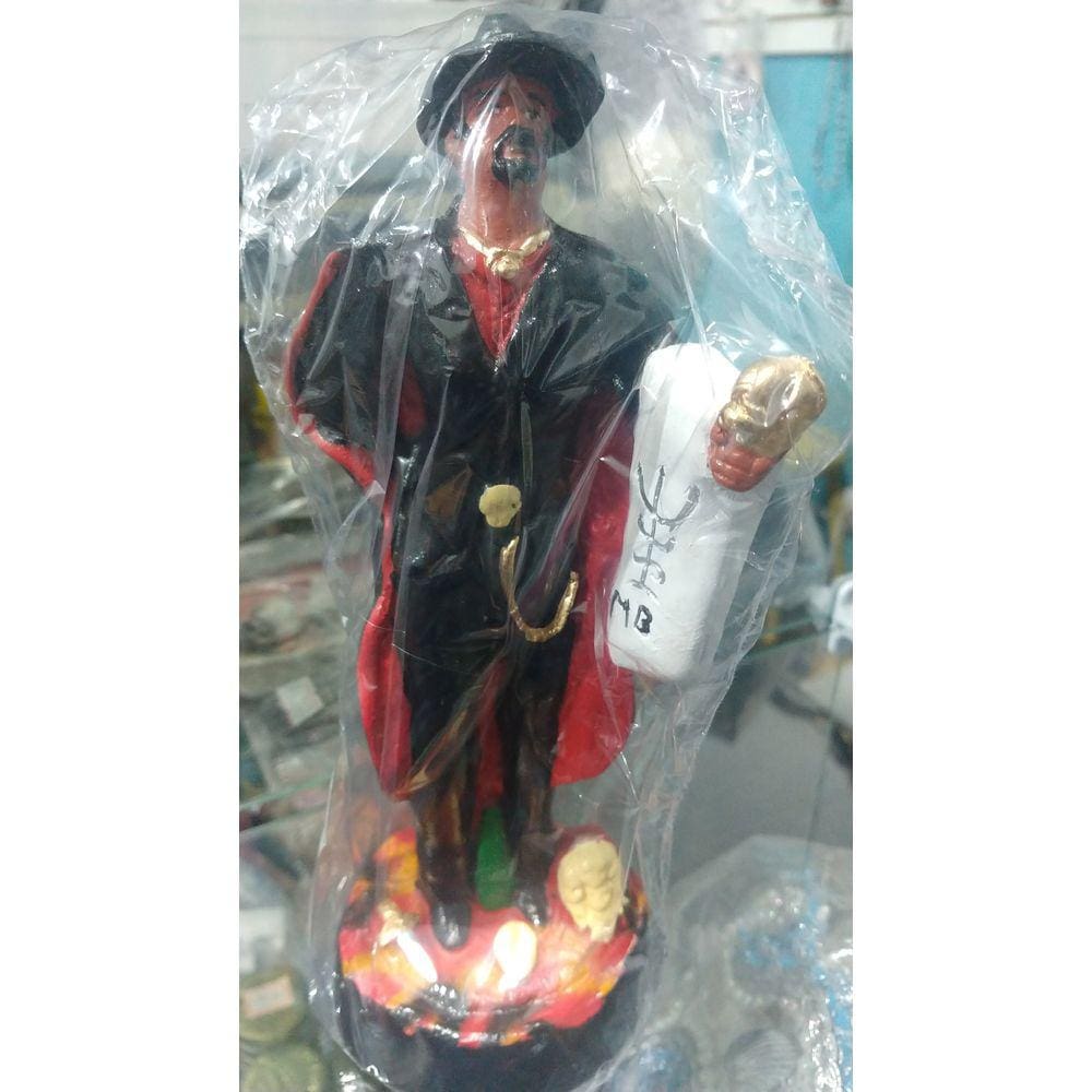 Imagem Exu Marabo da Calunga Gesso Estatua 20 Cm