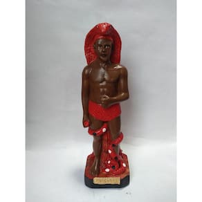 Imagem Exu Cobra Escultura Gesso Estatua 20 cm