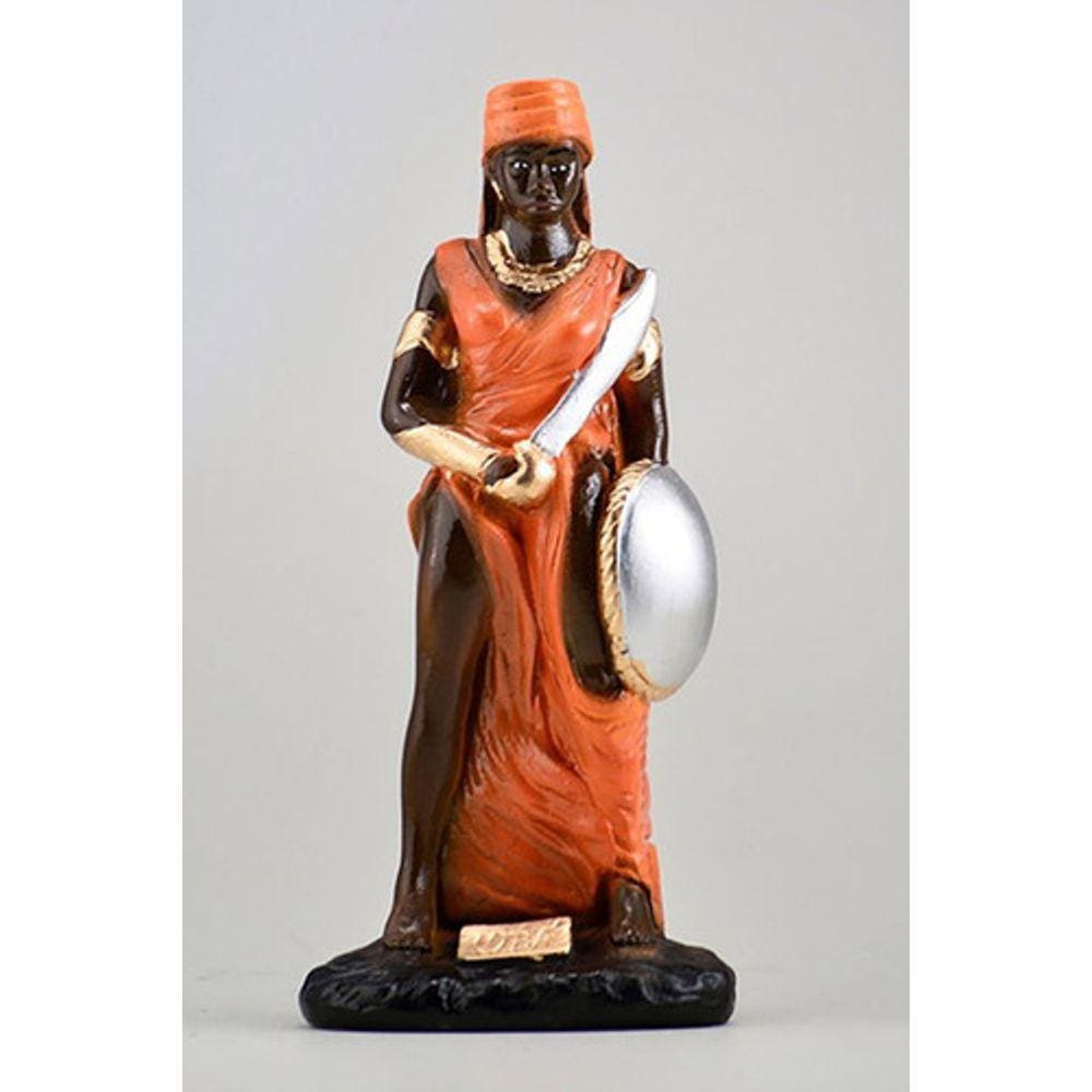 Imagem Orixa Oba Escultura Gesso Estatua 21 Cm