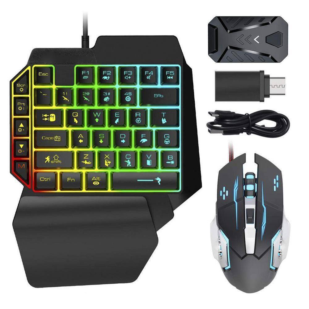 Adaptador de teclado e mouse para jogo Darkwalker FO214 fps para