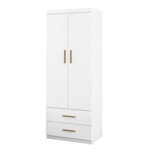 Roupeiro Infantil Com 2 Porta e 2 Gavetas Chiara Cor Branco Phoenix Baby