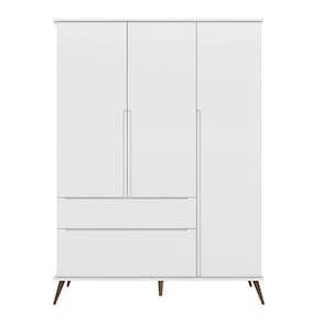 Guarda Roupa Infantil Com 3 Portas e 2 Gavetas Melinda Cor Branco Phoenix Baby