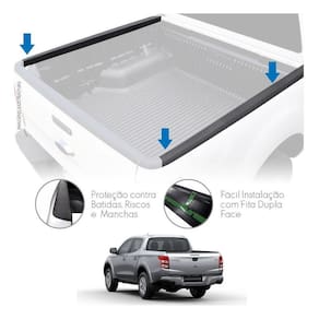 Protetor Borda Lateral Caçamba L200 Triton Sport 2017 Diante