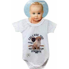 Body Manga Curta Mini Mix College Dog Gbaby - P