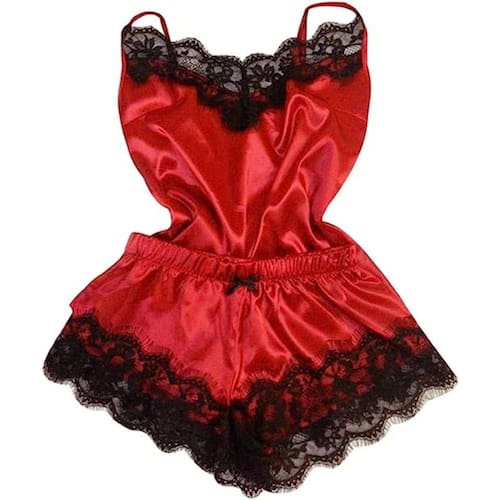 Conjunto Pijama Feminino Baby Doll De Seda Casas Bahia