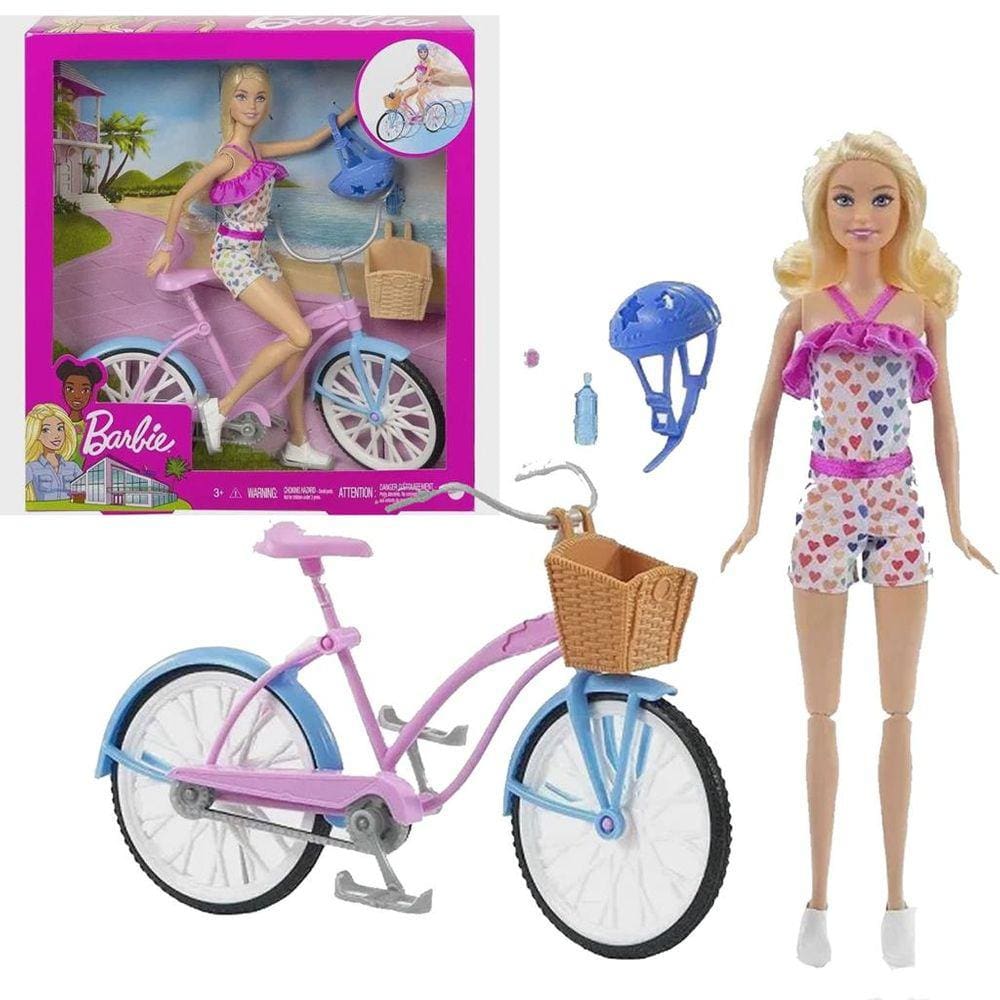 Boneca Barbie com Bicicleta - Passeio de Bicicleta - Mattel -  superlegalbrinquedos