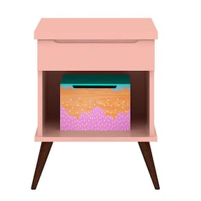 Mesa de Apoio Infantil Com 1 Nicho Melinda Cor Rosê Phoenix Baby