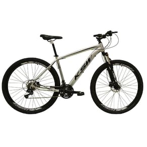 Bicicleta Aro 29 Ksw Xlt Alumínio 24v Câmbios Shimano Garfo com Trava no Ombro - Prata\Preto