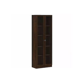 Armário De Escritório Me4115 C/ 2 Portas C/ Vidro Amêndoa - Tecno Mobili