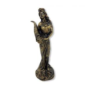 Imagem Deusa da Fortuna Envelhecida Escultura Resina 18 cm