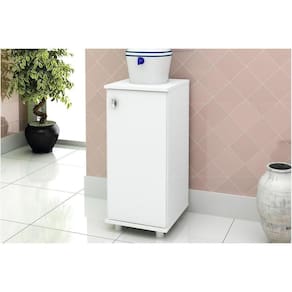 Balcão De Escritório Bl3306 C/ 1 Porta Branco - Tecno Mobili