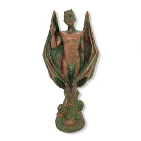 Imagem Lúcifer Cobre Escultura Resina Estatua 25 cm