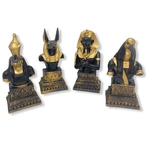 Imagem Anúbis/Tutankmon/Horus/Thot Escultura Resina 15 cm