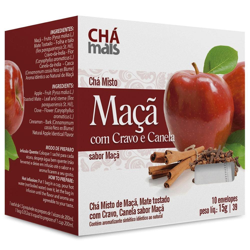 Chá de Maçã Canela e Cravo Cx10 Sachês de 1,5g