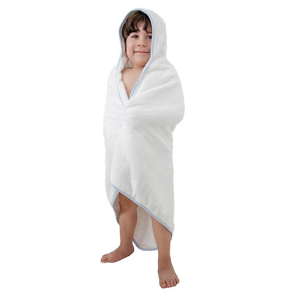 Toalha de Bebê com Capuz Comfort Power Azul - 80x100cm