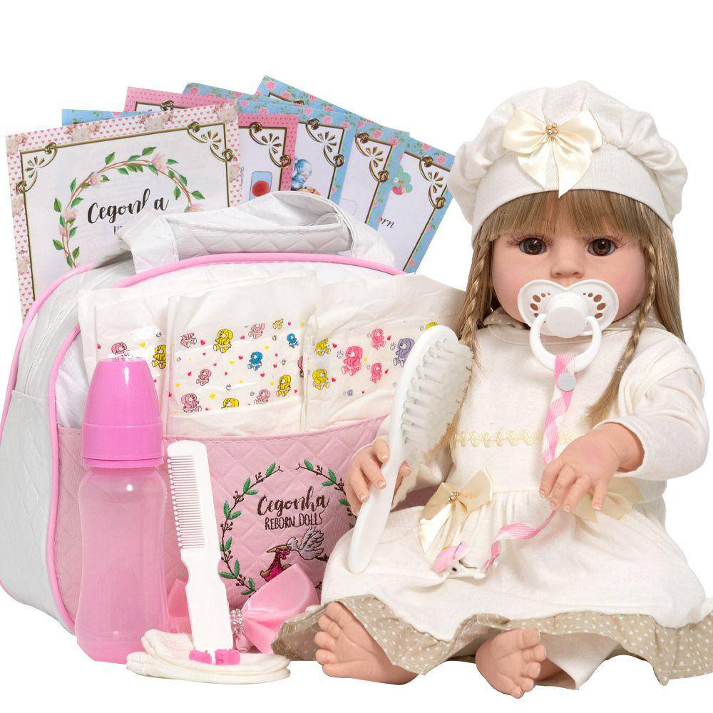 Boneca Bebê Reborn Abigail Baby Alive 52cm Toda de Silicone