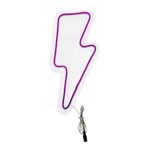 Painel Luminoso Letreiro Criativo RAIO - Neon LED Roxo