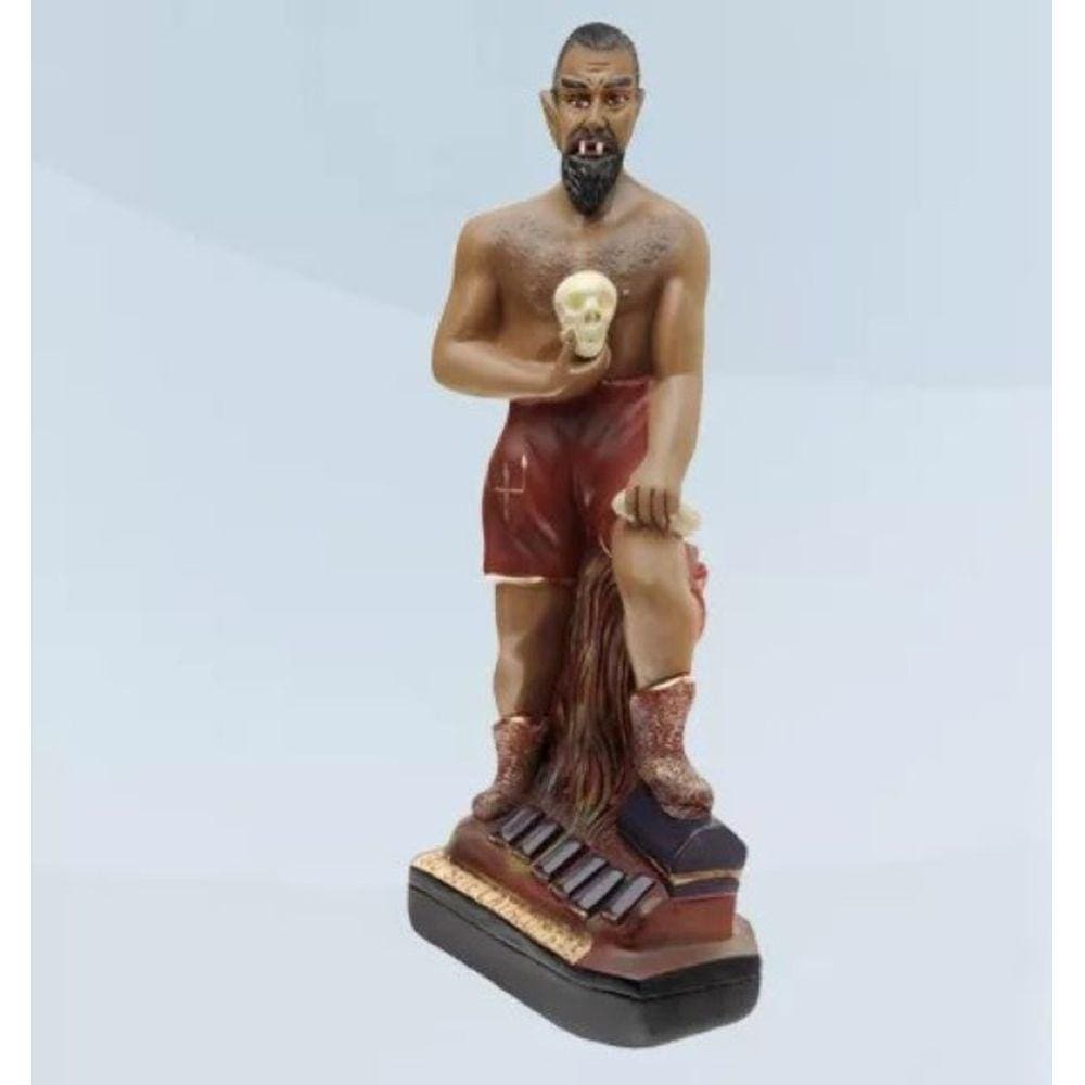 Imagem Exu 7 Catacumbas Escultura Gesso Estatua 20 Cm