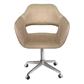 Poltrona Zara Cadeira Giratória com Rodinhas Decoração Escritório Home Office