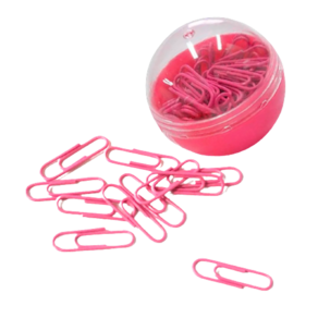 Clips 28mm embalagem Bolinha Tilibra 80 unidades Cor Rosa