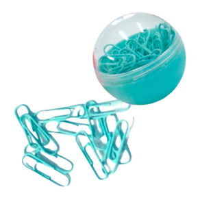 Clips 28mm embalagem Bolinha Tilibra 80 unidades Turquesa