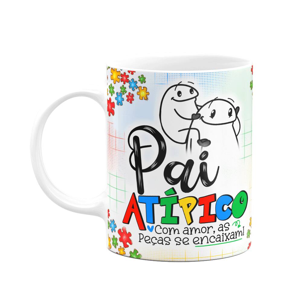 Caneca Flork Pais - Pai atípico - branca