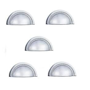 Kit 5 Puxador Shell Zen 64Mm Cromado Zp4318.1