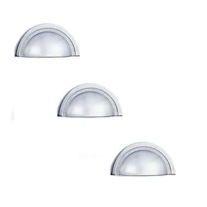 Kit 3 Puxador Shell Zen 64Mm Cromado Zp4318.1