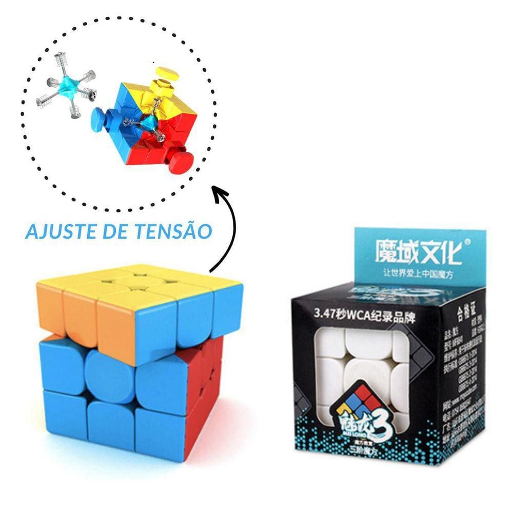 Cubo mágico Profissional 3x3x3 Magnético 3M MoYu Meilong 