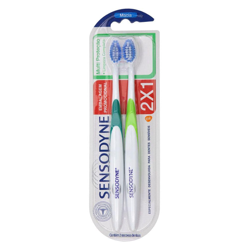 Escova de Dente Sensodyne Multiproteção Limpeza Completa Macia 2 Unidades