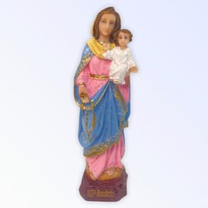 Imagem Nossa Sra Do Rosário Escultura Resina 14 cm