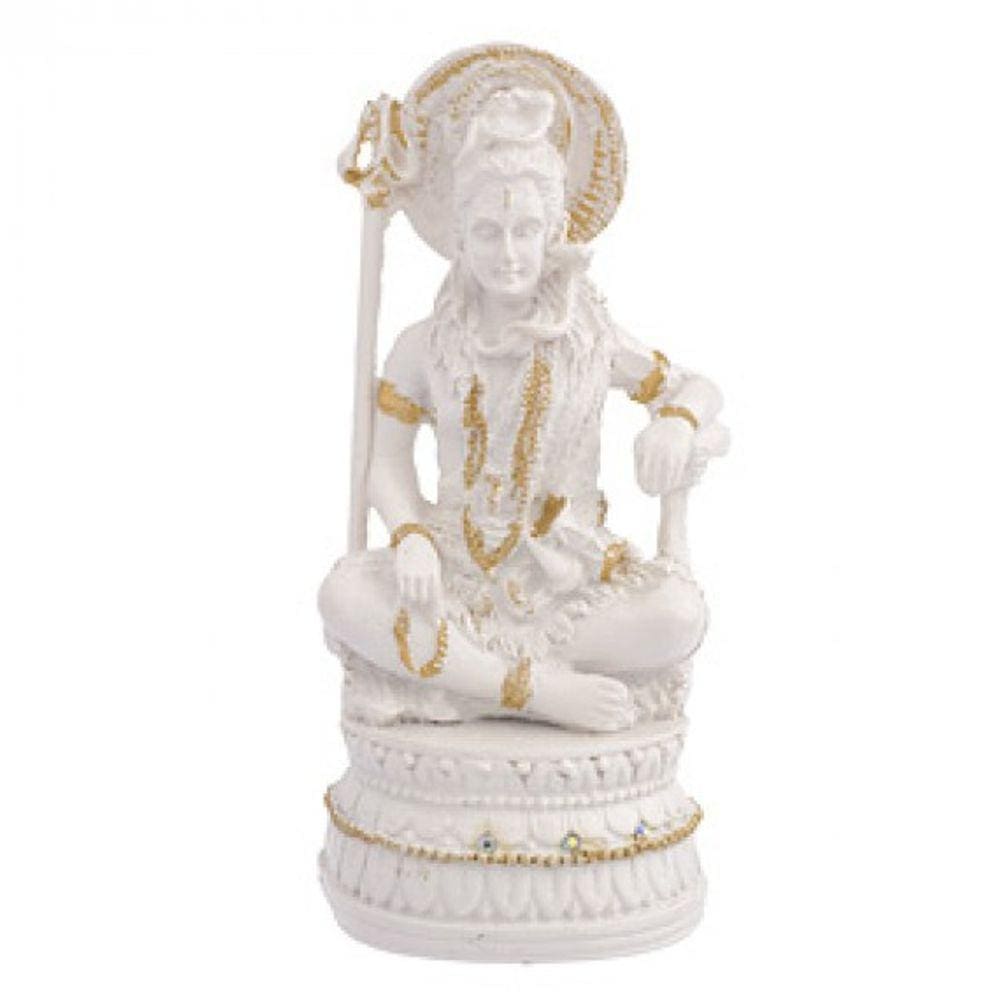 Imagem Shiva Meditando Escultura Resina Estátua 16  cm