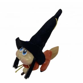 Imagem Bruxa Eleonora Laranja Escultura Resina 11 Cm