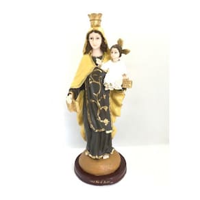 Imagem Nossa Sra Do Carmo Escultura Resina Estátua 32 cm