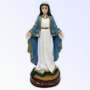 Imagem Nossa Sra Das Graças Escultura Resina 15 cm