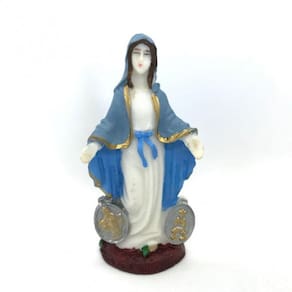 Imagem Nossa Sra Das Medalhas Escultura Resina 07 cm