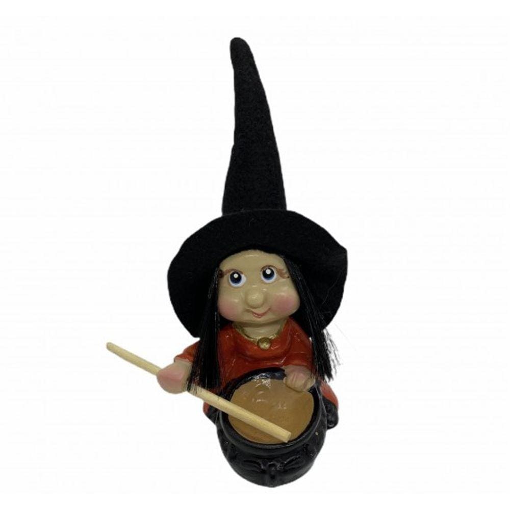 Imagem Bruxa Margareth Vermelho Escultura Resina 14 Cm