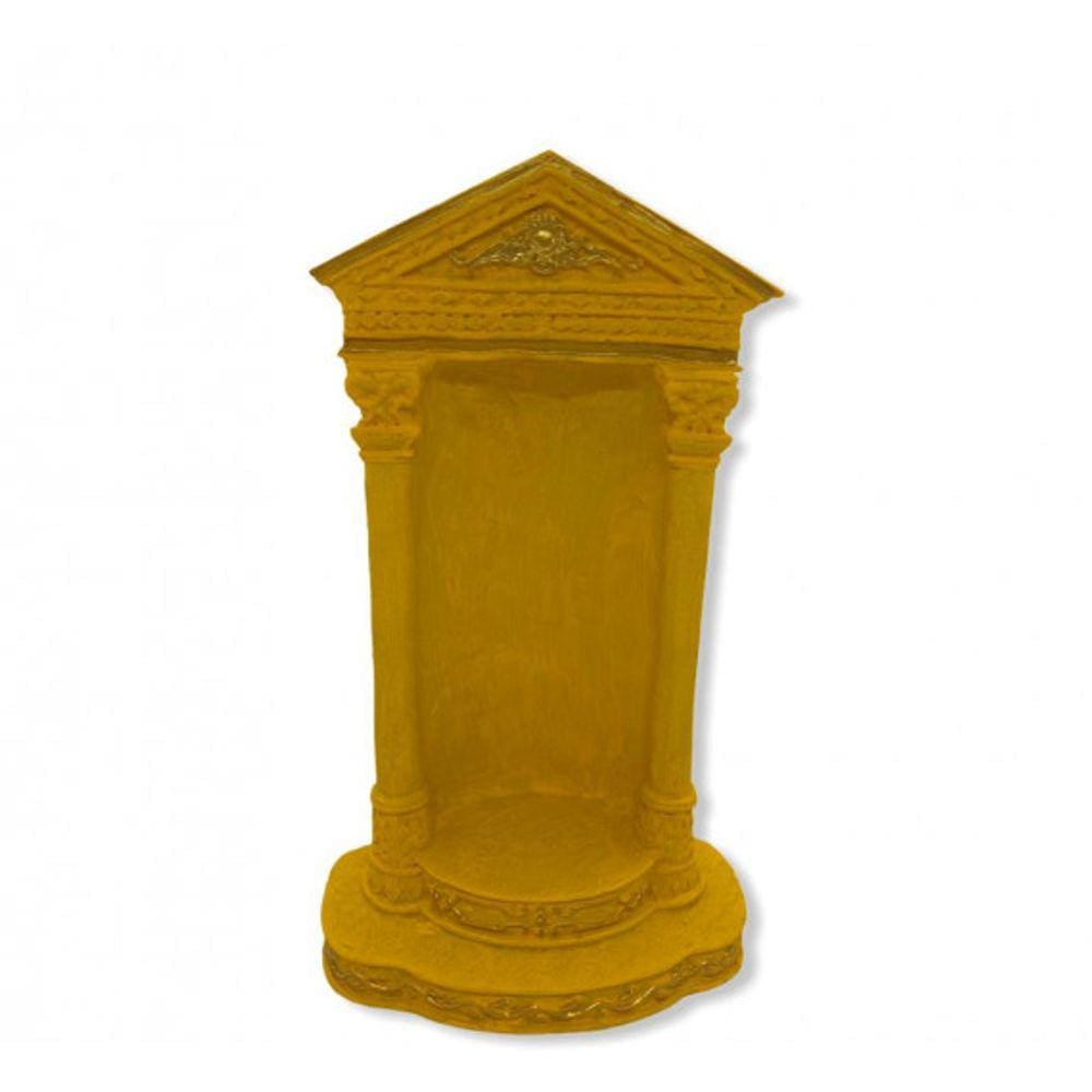 Imagem Oratório Amarelo Escultura Resina 24 Cm