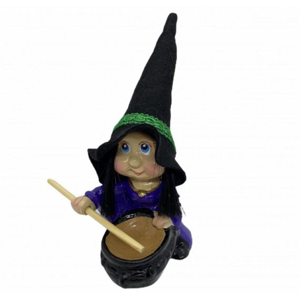 Imagem Bruxa Margareth Lilás Escultura Resina 14 Cm