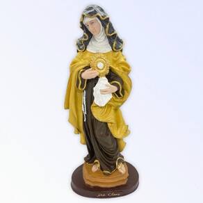Imagem Santa Clara Escultura Resina Estátua 30 cm