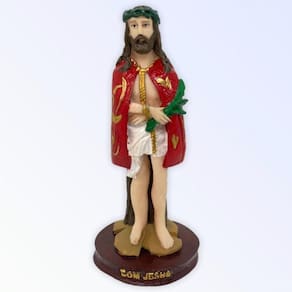 Imagem Bom Jesus da Lapa Escultura Resina Estátua 16 cm