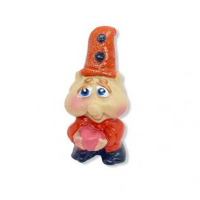 Imagem Duende Dundo Laranja Escultura Resina 07 Cm