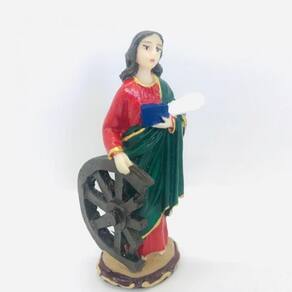 Imagem Santa Catarina Escultura Resina Estátua 07 cm