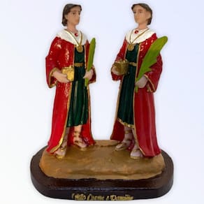 Imagem Cosme e Damião Escultura Resina 16 cm