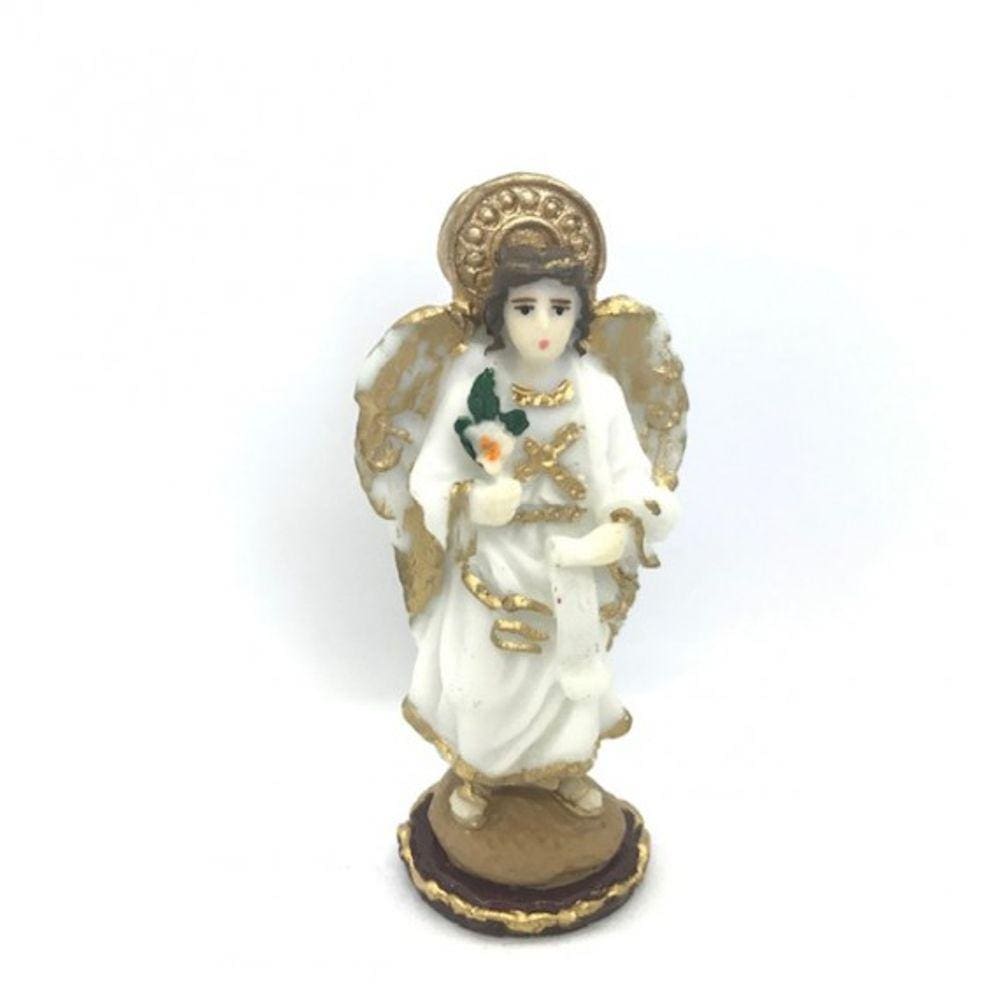 Imagem Anjo Gabriel   Escultura Resina 07 cm