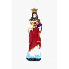 Imagem Nosso Senhor Cristo Rei Escultura Resina 33 cm